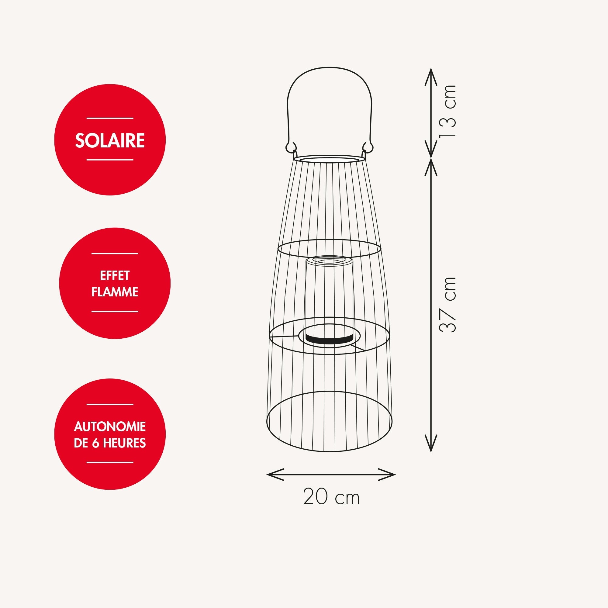 Lanterne solaire Bali